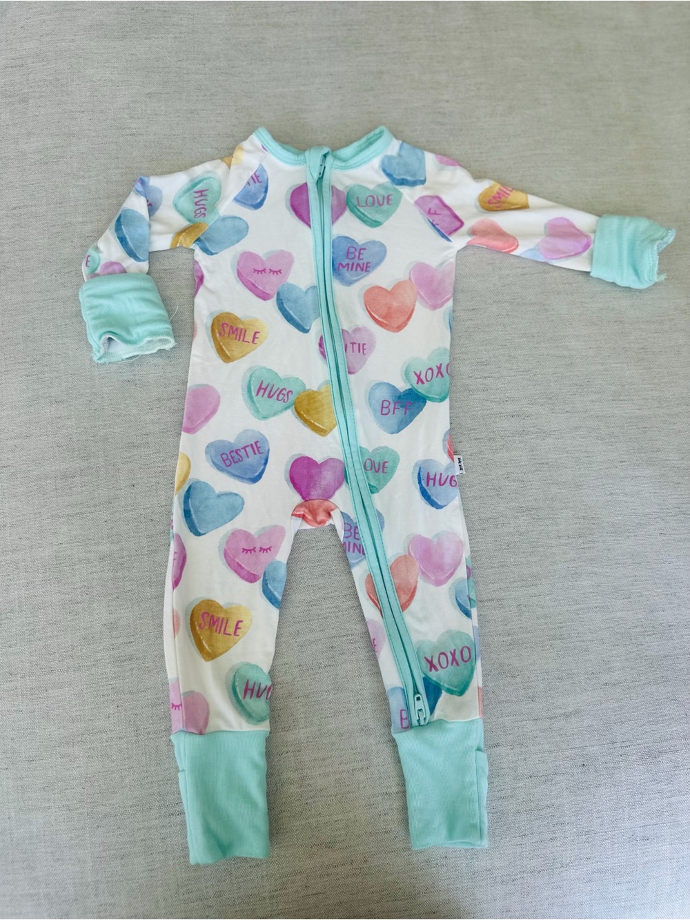 Little Sleepies Candy Cuties Zip One-Piece in Mint